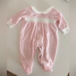 Nellapima Smocked Gingham Footie